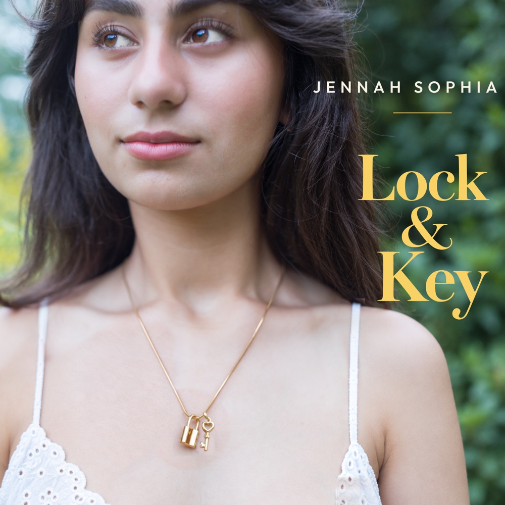 LOCK & KEY album cover: Jennah Sophia’s portrait beside the album title